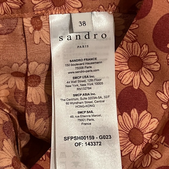 Sandro Daisy and Polka dot skort in Brown/Orange - Picture 2 of 9